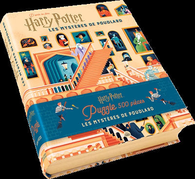 HARRY POTTER, LES MYSTERES DE POUDLARD - LIVRE ET PUZZLE