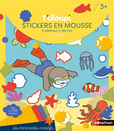 T'CHOUPI STICKERS EN MOUSSE LA MER