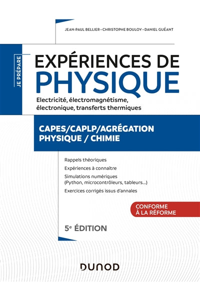 EXPÉRIENCES DE PHYSIQUE