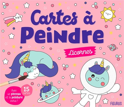 CARTES A PEINDRE  LICORNES