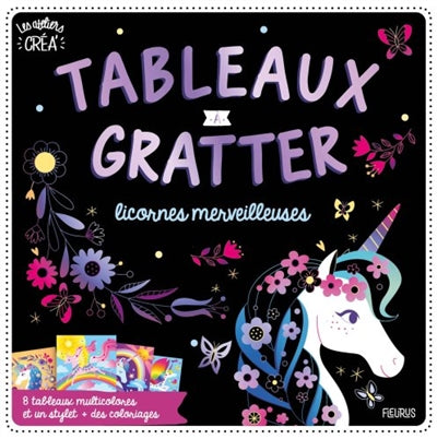 TABLEAUX A GRATTER  LICORNES MERVEILLEUSES