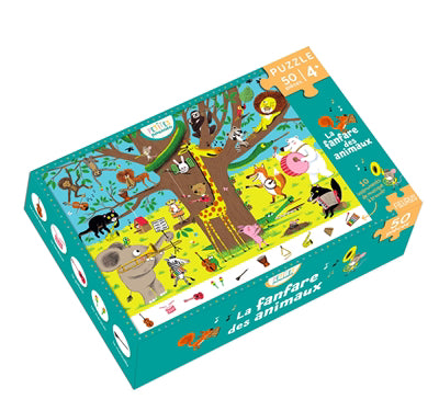 PUZZLE  LA FANFARE DES ANIMAUX (50 PIECES)
