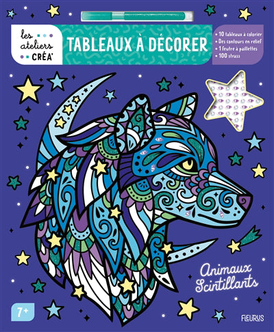 TABLEAUX A DECORER  ANIMAUX SCINTILLANTS