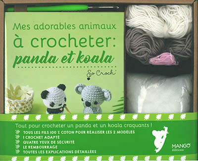 MES ADORABLES ANIMAUX A CROCHETER  PANDA ET KOALA