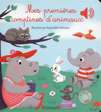 MES PREMIERES COMPTINES D'ANIMAUX - LIVRE SONORE AVEC 6 PUCES - D