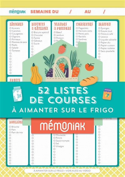 52 LISTES DE COURSES A AIMANTER SUR LE FRIGO