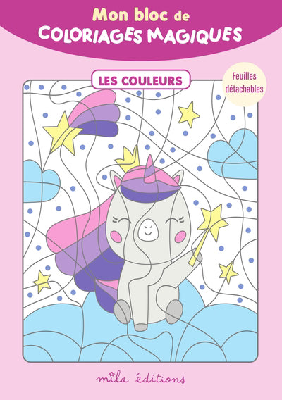 MON BLOC DE COLORIAGES MAGIQUES: LES COULEURS