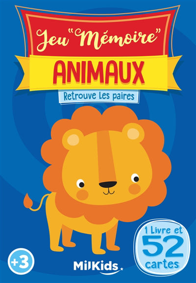 ANIMAUX JEU MEMOIRE (COFFRET 52 CARTES + LIVRET)