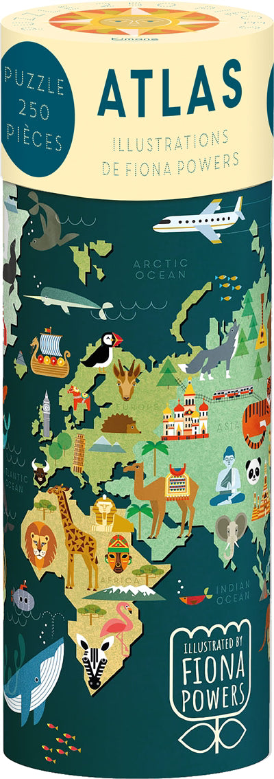 ATLAS - PUZZLE 250 PCES DANS UN TUBE
