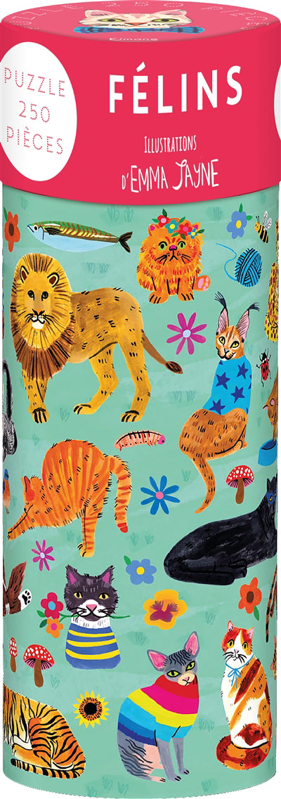 FELINS - PUZZLE 250 PCES DANS UN TUBE