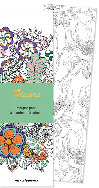 MARQUE-PAGES A PEINDRE OU A COLORIER: FLEURS