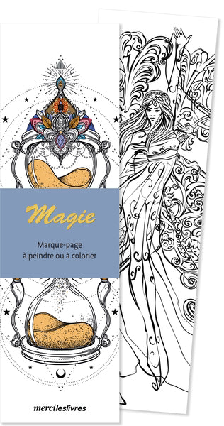 MARQUE-PAGES A PEINDRE OU A COLORIER: MAGIE