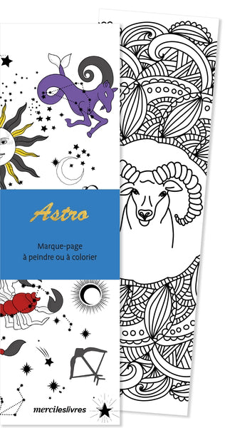 MARQUE-PAGES A PEINDRE OU A COLORIER: ASTRO