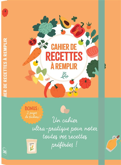 CAHIER DE RECETTES A REMPLIR