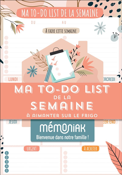 MA TO-DO LIST DE LA SEMAINE MEMONIAK