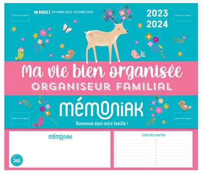 ORGANISEUR FAMILIAL MEMONIAK 2024  MA VIE BIEN ORGANISEE