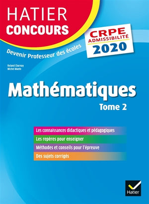 Mathématiques : CRPE admissibilité : 2020 volume 2