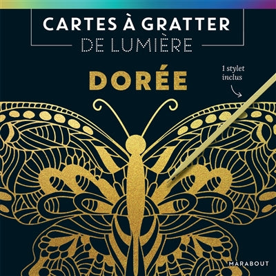 CARTES A GRATTER DE LUMIERE -DOREE