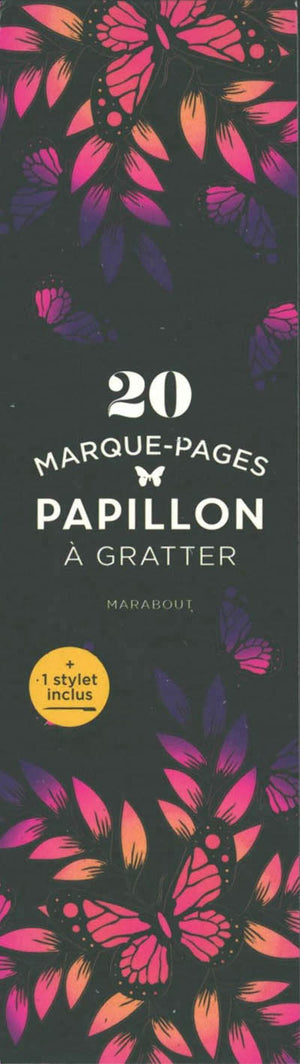 20 MARQUE-PAGES -PAPILLON A GRATTER
