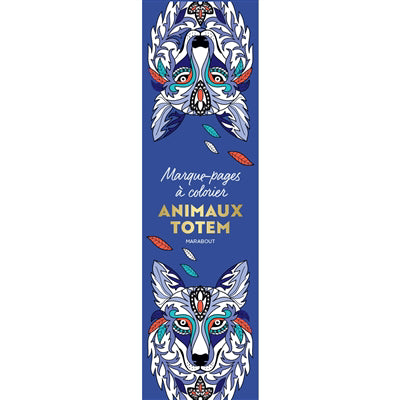 ANIMAUX TOTEM -MARQUE-PAGES A COLORIER