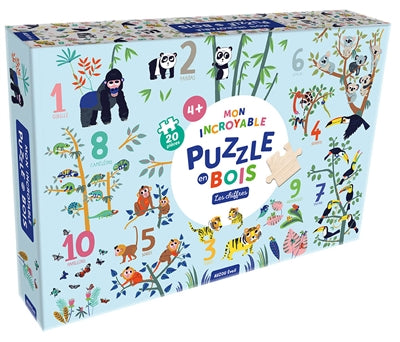 MON INCROYABLE PUZZLE EN BOIS GEANT : LES CHIFFRES (COFFRET)