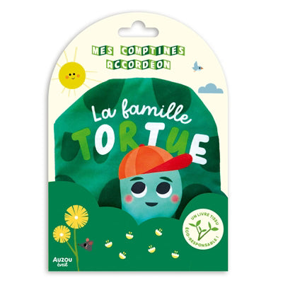 LIVRE TISSU ACCORDEON ECOLO : LA FAMILLE TORTUE