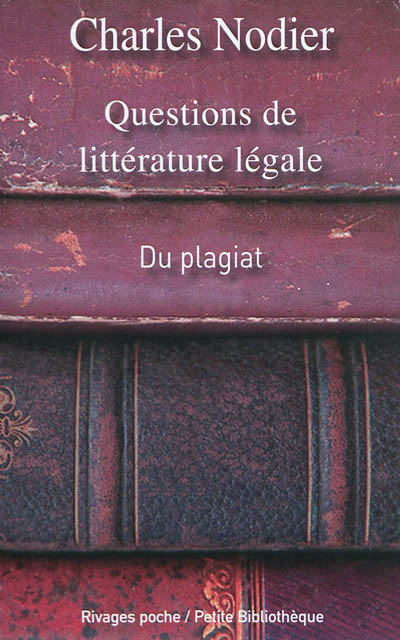 QUESTIONS DE LITTERATURE LEGALES