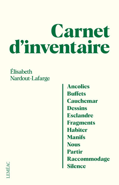 CARNET D'INVENTAIRE