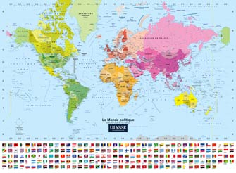 CARTE DU MONDE POLITIQUE (PLASTIFIEE)