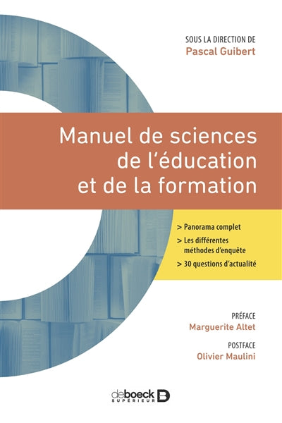MANUEL DE SCIENCE DE L'EDUCATION ET DE LA FORMATION
