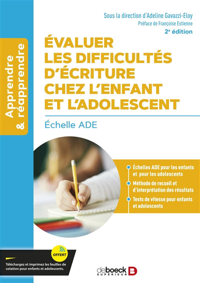 EVALUER LES DIFFICULTES D'ECRITURE CHEZ L'ENFANT