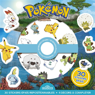 POKEMON - POCHETTE DE STICKERS EPAIS REPOSITIONNABLES DEFIS ET CH