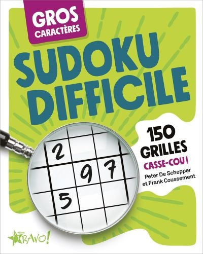 SUDOKU DIFFICILE -GROS CARACTERES