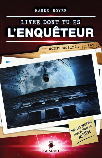 LIVRE DONT TU ES L'ENQUETEUR : MONSTRUOSITES