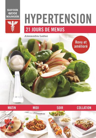 HYPERTENSION -21 JOURS DE MENUS -NC