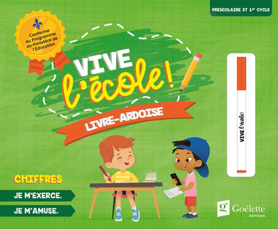 VIVE L'ECOLE - LIVRE-ARDOISE - CHIFFRES