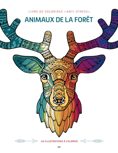 LIVRE DE COLORIAGE "ANTI-STRESS" - ANIMAUX DE LA   FORET