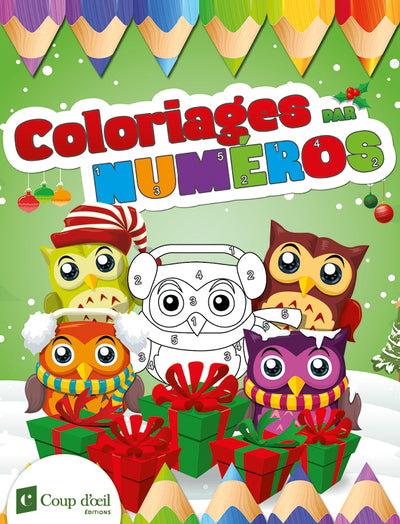 COLORIAGE PAR NUMEROS - HIBOUX