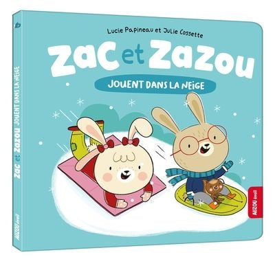 ZAC ET ZAZOU JOUENT DANS LA NEIGE