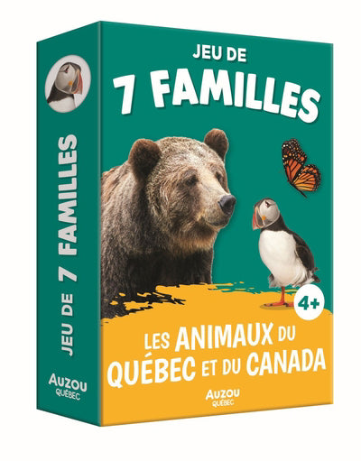 JEU DE 7 FAMILLES DES ANIMAUX DU QUEBEC ET DU CANADA