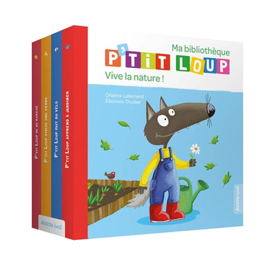 MA BIBLIOTHEQUE P'TIT LOUP : VIVE LA NATURE (COFFRET 4 VOLUMES) N