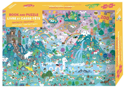 BOOK AND PUZZLE - LIVRE ET CASSE-TETE : FANTASTIC CREATURES - CRE