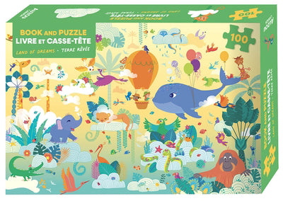 BOOK AND PUZZLE - LIVRE ET CASSE-TETE : LAND OF DREAMS  - TERRE R