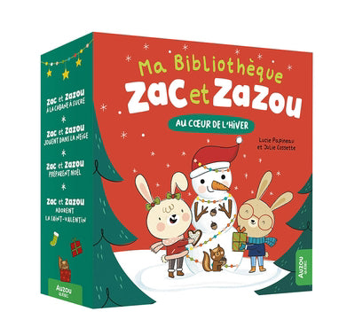 MA BIBLIOTHEQUE ZAC ET ZAZOU - AU COEUR DE L'HIVER (COFFRET 4 VOL