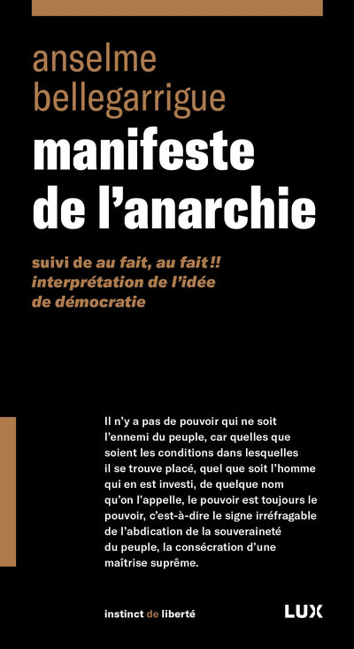 MANIFESTE DE L'ANARCHIE ED.2022