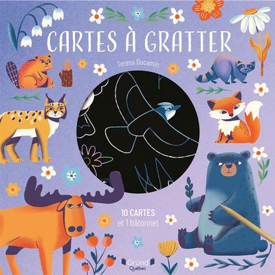 CARTES A GRATTER - LES ANIMAUX DU QUEBEC