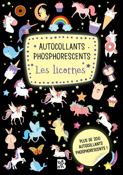 LICORNES -AUTOCOLLANTS PHOSPHORESCENTS