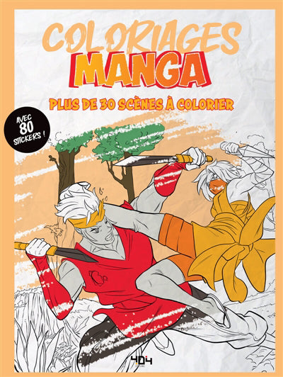 COLORIAGES MANGA : 30 SCENES A COLORIER