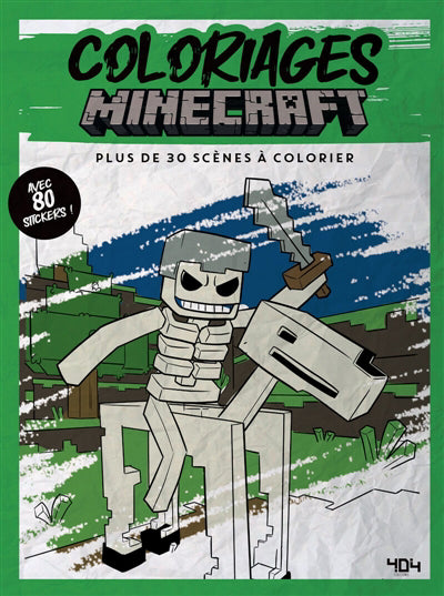 COLORIAGES MINECRAFT : 30 SCENES A COLORIER