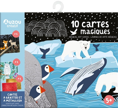 10 CARTES MAGIQUES - CARTES A GRATTER ET A METALLISER